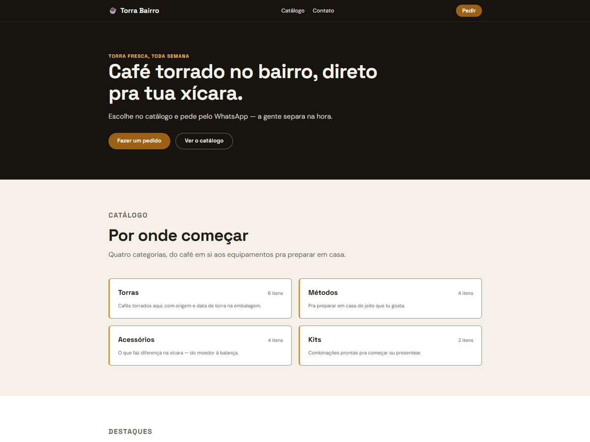 Site do projeto Torra Bairro